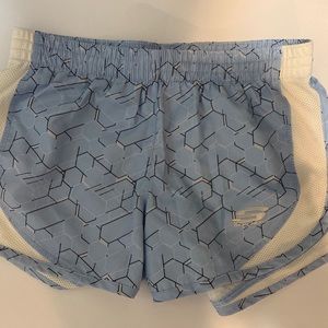 BLUE WITH WHITE GEOMETRIC SHAPES SKECHERS SHORTS